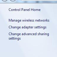 change adapter settings