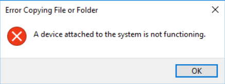 error msg ice driver not connected
