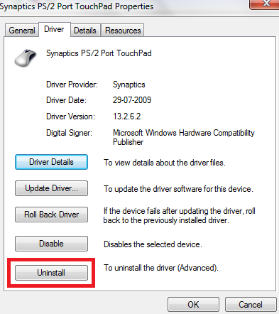 Uninstall Driver