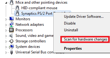 scan hardware changes