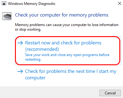 windows memory diagnostic