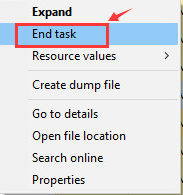 mouse lag-end task