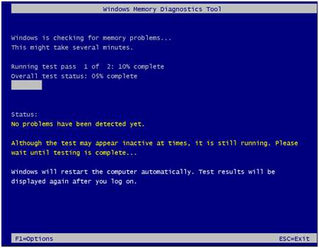 memtest running