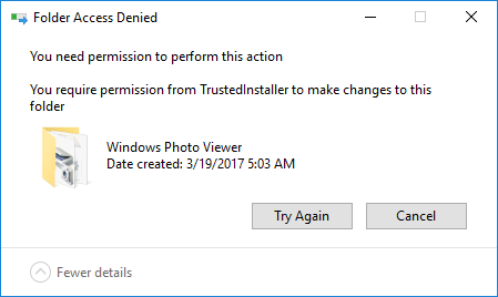 trusted installer error