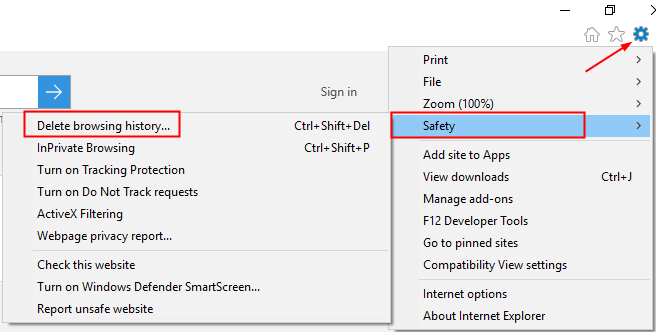 delete browsing history