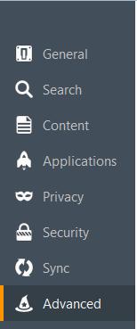 click advanced options