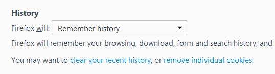 Firefox history