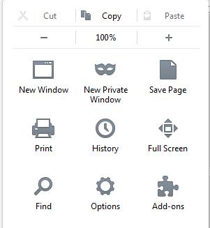 click firefox options