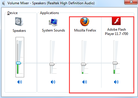 browser sound settings