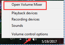 open volume mixer