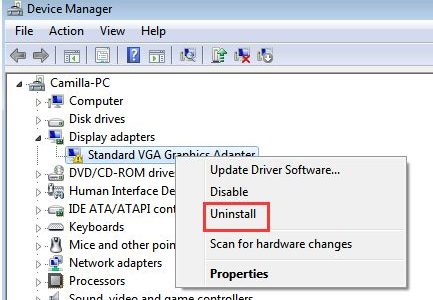 Solution to Standard VGA Graphics Adapter Driver Issue in Windows