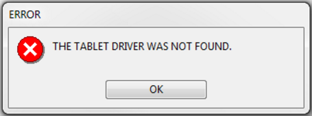 tablet driver not found