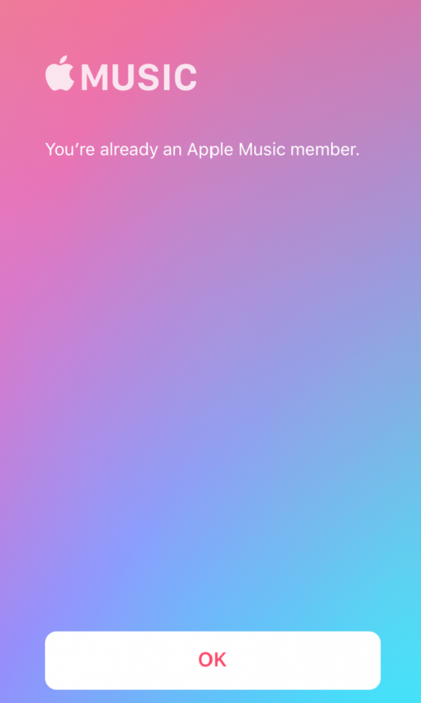 you are already an apple music member