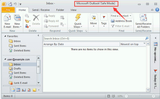 microsoft outlook only opens in safe mode