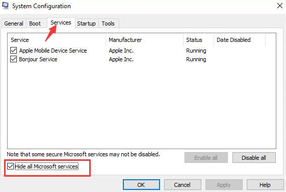 system configuration