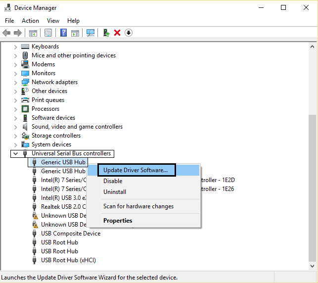 generic usb hub driver windows 10 64 bit