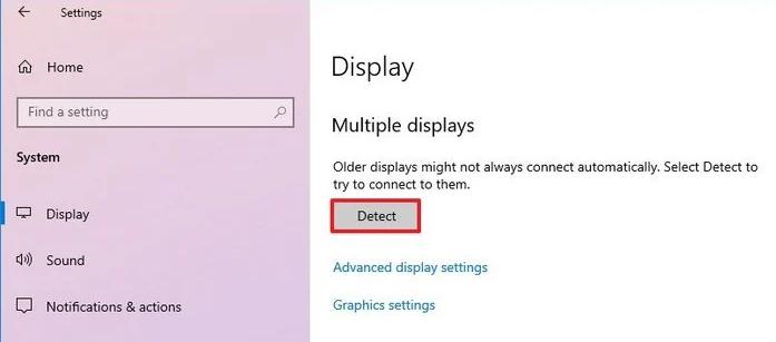 display settings