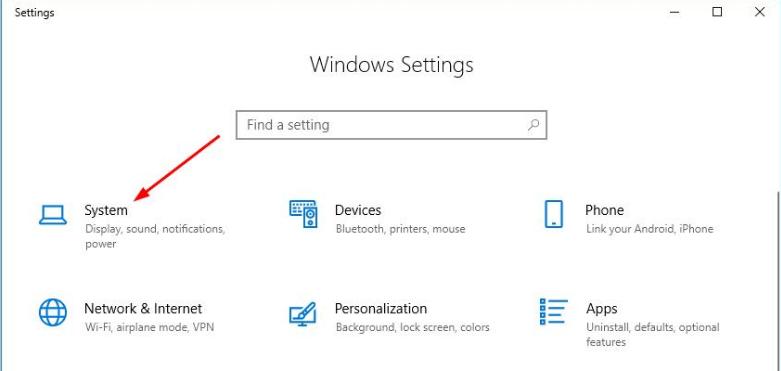 windows settings