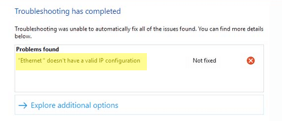 ethernet valid ip address