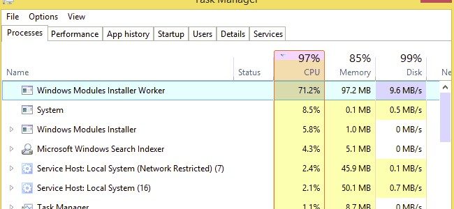 Windows modules installer worker high disk usage windows 10 [Fixed]