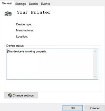 printer general settings