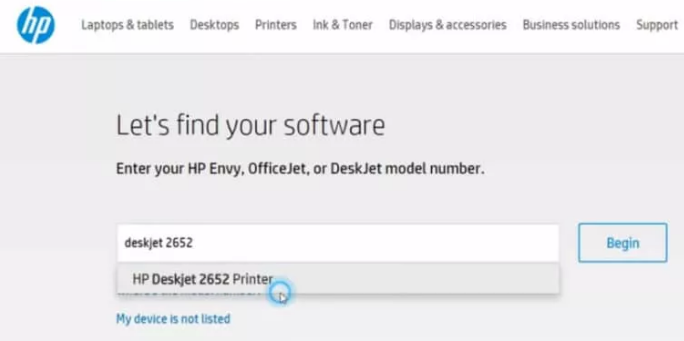 HP Deskjet 2652 printer